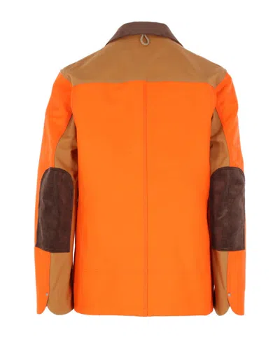 Junya Watanabe Button-down Long-sleeved Casual Jacket In Orange