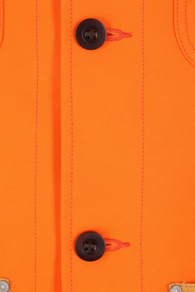 Junya Watanabe Button-down Long-sleeved Casual Jacket In Orange