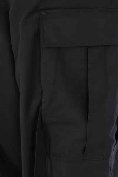 Junya Watanabe Wool-blend Cargo Pants In Black