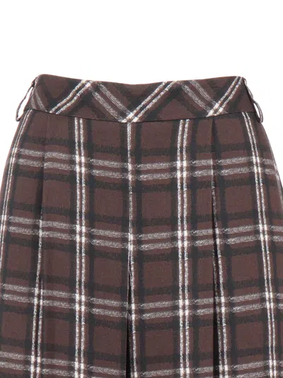 Ermanno Scervino Tailored Viscose Pants With Fluid Drape In Brown