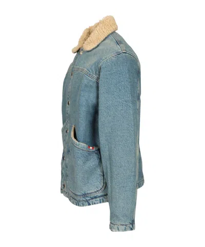 Amish Paninaro Denim Jacket In Blue