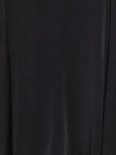 Semicouture Flowy Mini Dress With Cape And Flared Sleeves In Black