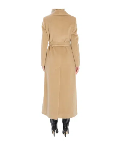Tagliatore Maxi Coat With Belt Loops And Pockets In Neutral