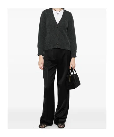 Baserange V-neck Long-sleeved Cardigan In Gray