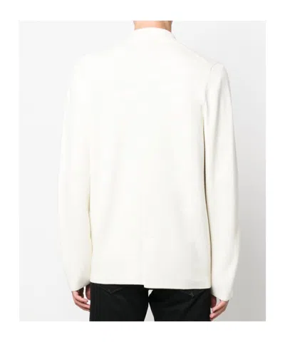 Drumohr Double-breasted Merino Wool Cardigan In White