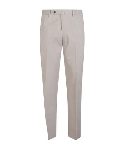 Pt Torino Tailored Cotton Trousers In Gray