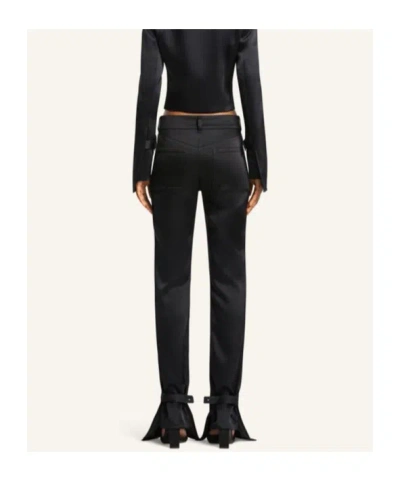 Courrèges Ankle Band Bootcut Trousers In Black