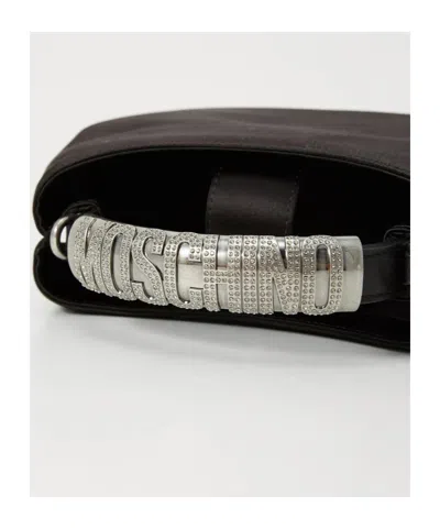Moschino Adjustable Strap Shoulder Bag In Black
