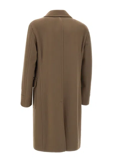 Tagliatore Sherry Double-breasted Peak-lapels Coat In Brown