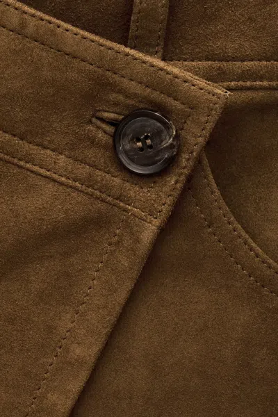 Bash Asymmetric Cut Skirt In Brown