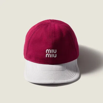 Miu Miu Drill Baseball Cap In Multi