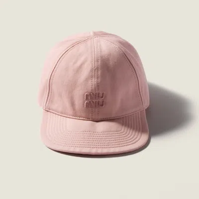 Miu Miu Solid Color Baseball Cap In Pink