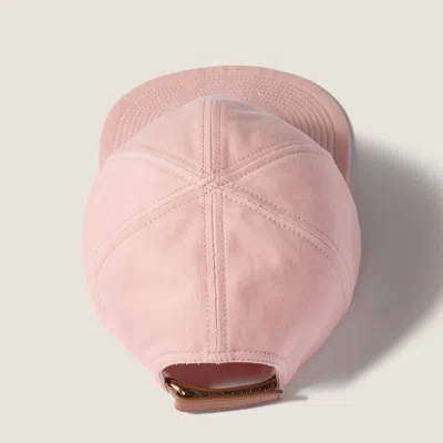 Miu Miu Solid Color Baseball Cap In Pink