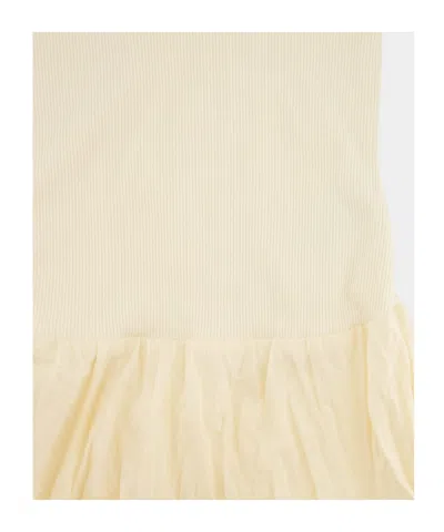Johanna Ortiz Ribbed-waist Pleated Maxi Skirt In White