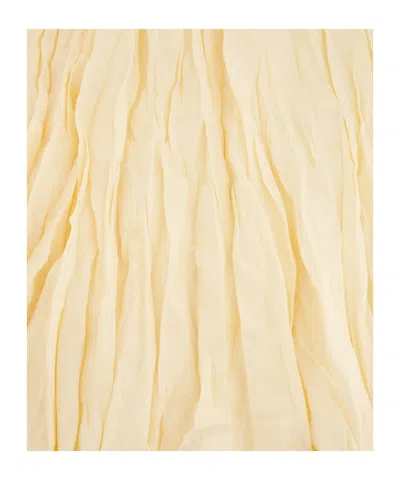 Johanna Ortiz Ribbed-waist Pleated Maxi Skirt In White