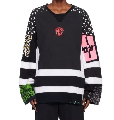 Marine Serre Regenerated Graphic Jersey Ls Hockey T-shirt In Multi