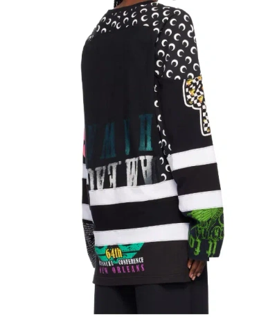 Marine Serre Regenerated Graphic Jersey Ls Hockey T-shirt In Multi