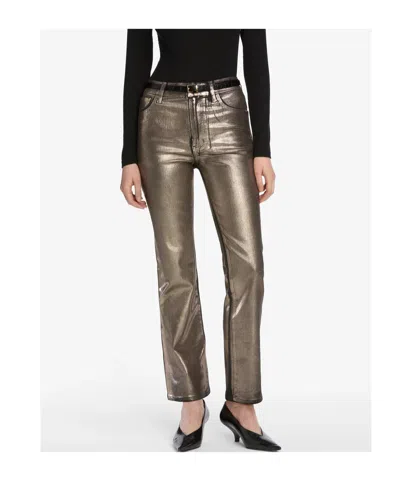 Frame The Reboot Crop In Champagne Coated In Brown