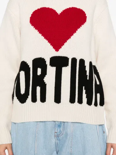 Mc2 Saint Barth Kyla Heart Intarsia Sweater In Neutral