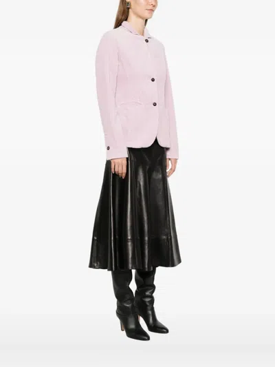 Hannes Roether Button Corduroy Jacket In Pink