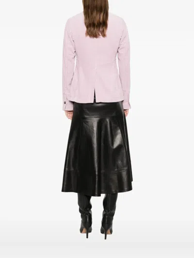 Hannes Roether Button Corduroy Jacket In Pink