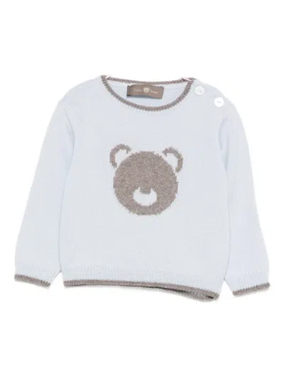 Little Bear Teddy Bear-motif Sweater In Neutral