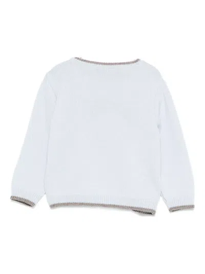 Little Bear Teddy Bear-motif Sweater In Neutral