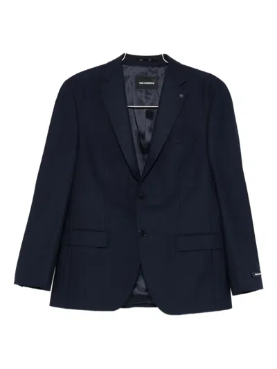 Karl Lagerfeld Single-breasted Blazer In Blue