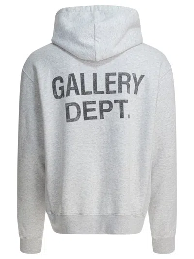 Gallery Dept. Logo-print Paint-splattered Cotton-jersey Hoodie In White