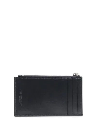 Off-white Zipped Card Holder In Black