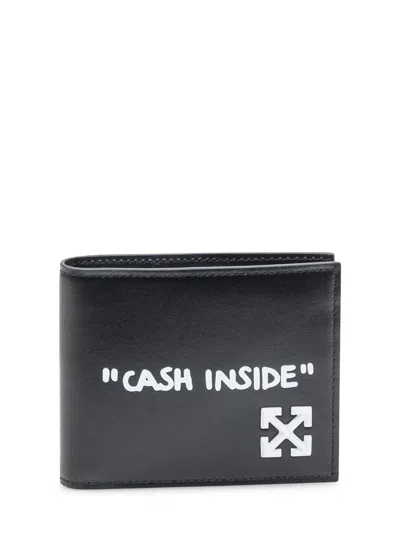 Off-white Jitney Quote Bi-fold Wallet In Black