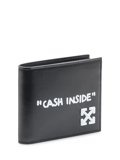 Off-white Jitney Quote Bi-fold Wallet In Black