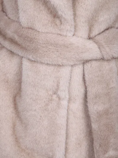 Herno Soft Alternative Fur Coat In White