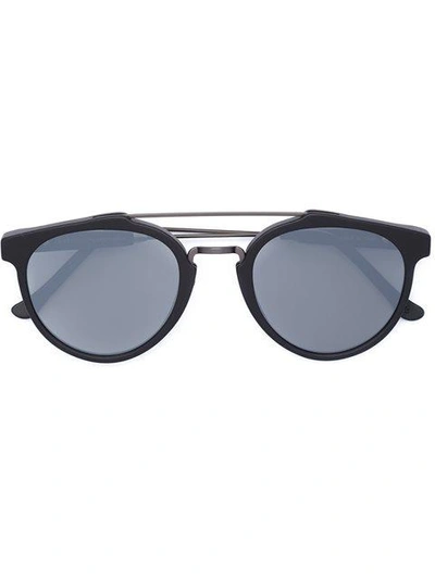 Shop Retrosuperfuture 'giaguaro Black Matte Zero' Sunglasses In Grey