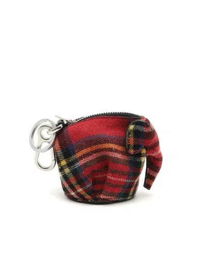 Loewe Elephant Coin Purse Charm In Multi