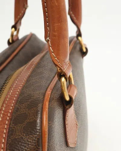 Celine Céline Macadam Handbag In Brown