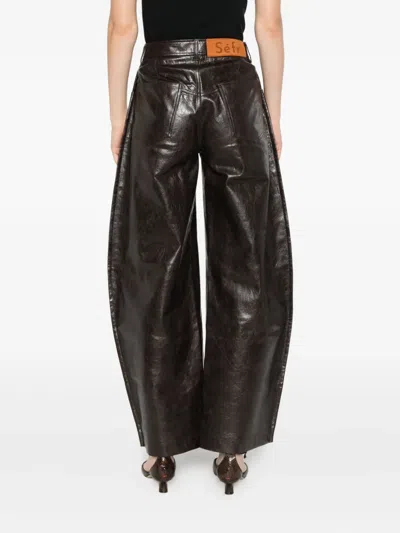 Séfr Alma Five-pocket Trousers In Brown