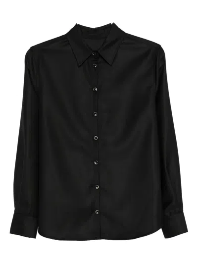 Nine In The Morning Buttoned Wool Top In Black