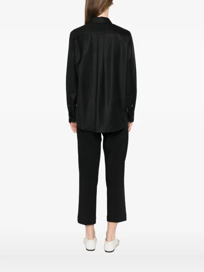 Nine In The Morning Buttoned Wool Top In Black