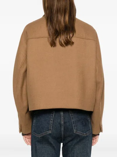 Apc Patch-pocket Jacket In Brown