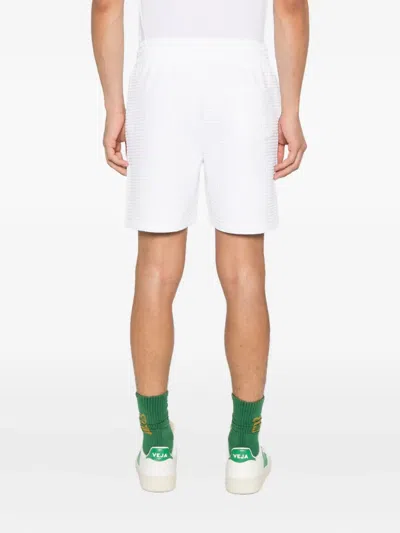 Casablanca Drawstring Graphic Shorts In White