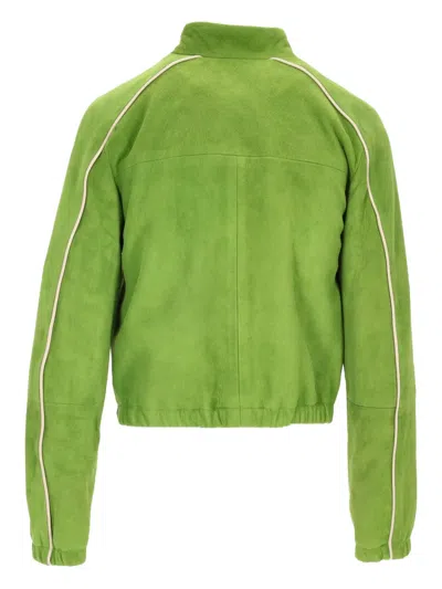 La Rose Wildlederjacke Mit Reissverschluss In Green