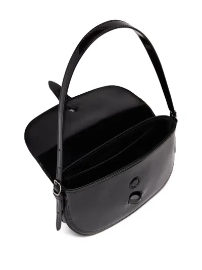 Bally Small Beckett Studded Leather Shoulder Bag In Black