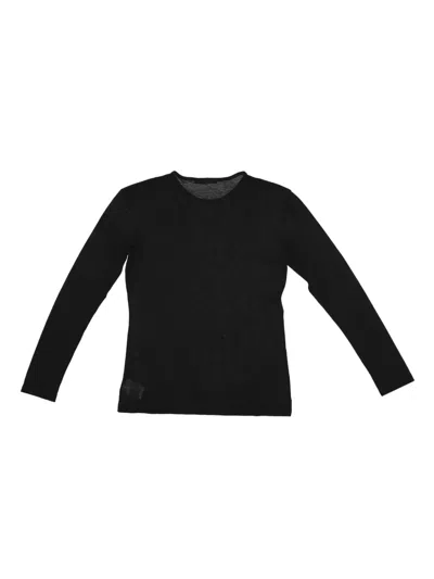 La Rose Long-sleeved Jersey T-shirt In Black