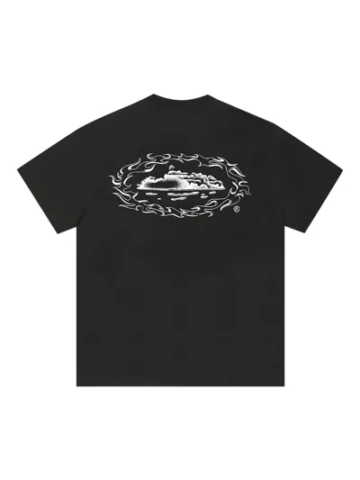 Corteiz Firey Alcatraz T-shirt In Black