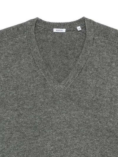 Aspesi Fein Gestrickter Pullover In Gray