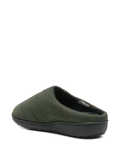 Carhartt X Subu Slipper Mit Logo-motiv In Green