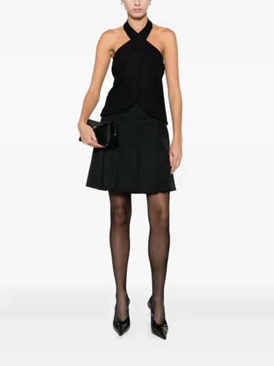 Giorgio Armani Top Mit Neckholder In Black