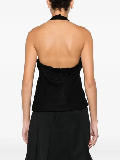Giorgio Armani Top Mit Neckholder In Black
