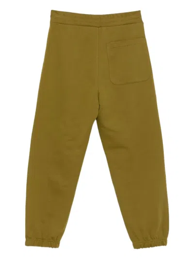 Msgm Logo-print Track Pants In Brown